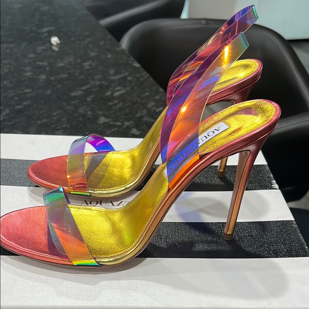 Aquazzura Red Stiletto Heels Vibrant Design